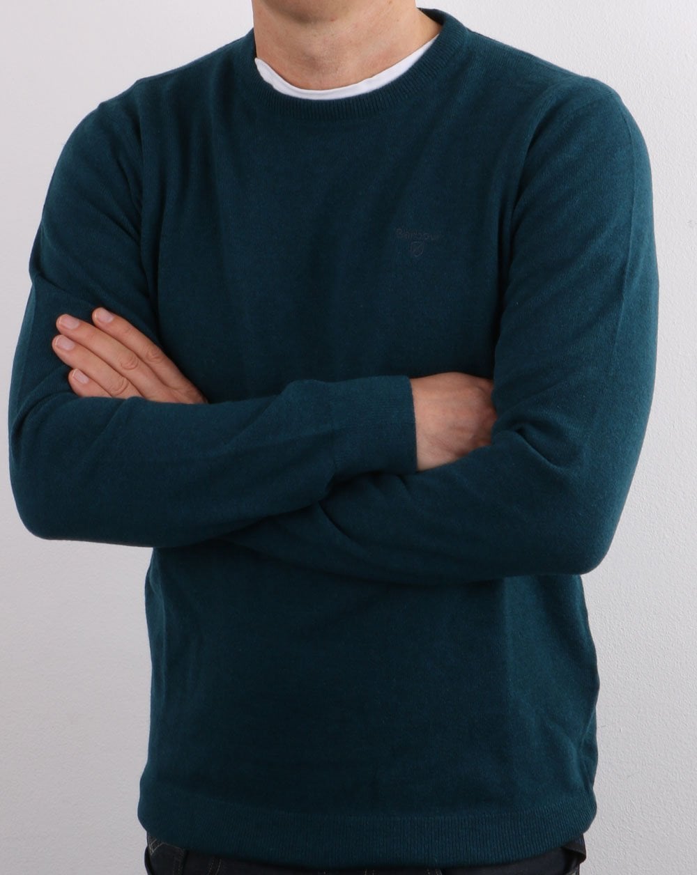 Barbour Lammwollpullover Dunkelaqua