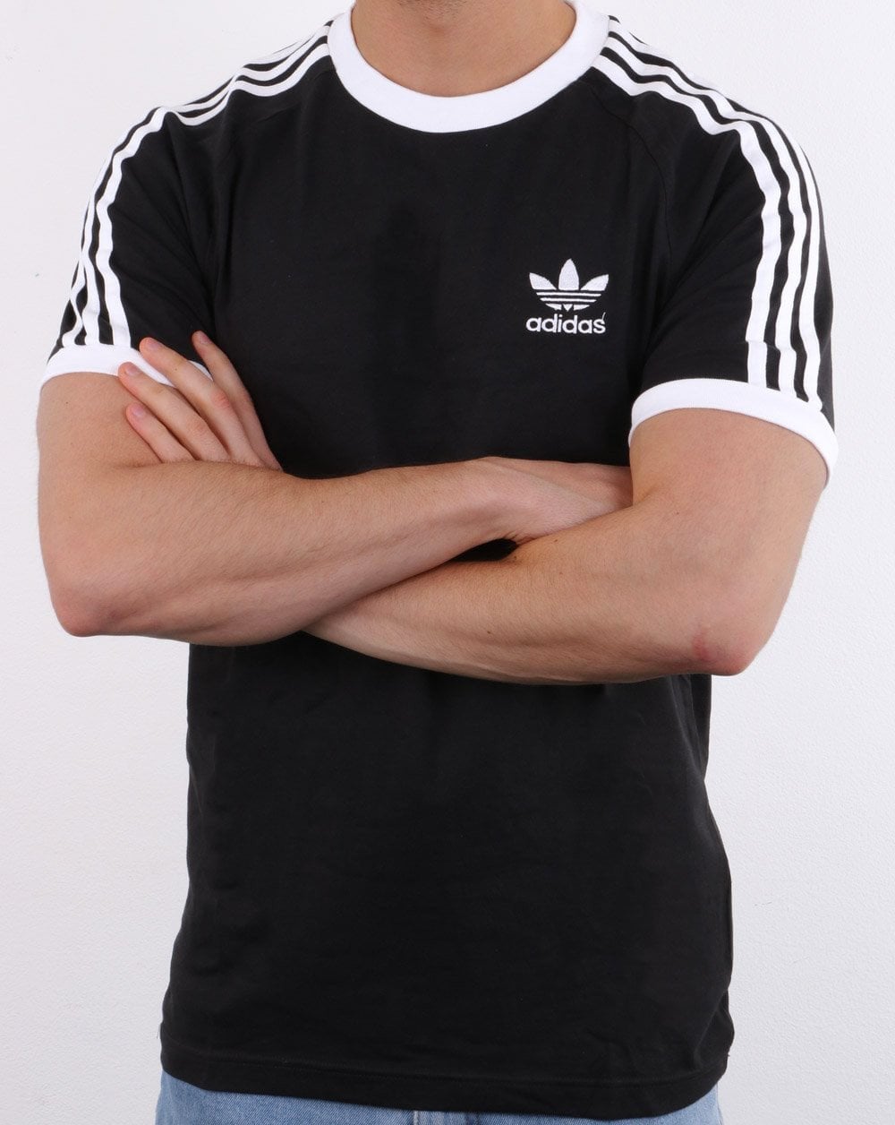 Adidas Originals 3-Streifen-T-Shirt Schwarz