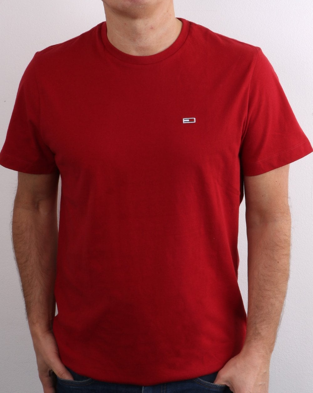 Tommy Jeans T-Shirt Dunkelrot