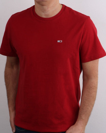 Tommy Jeans T-Shirt Dunkelrot