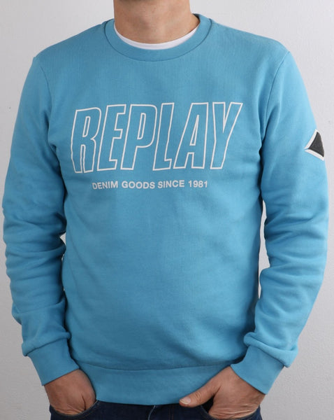 Replay Sweatshirt Sky Blue
