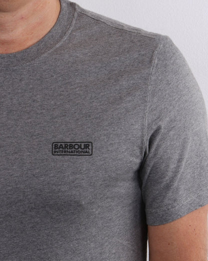 Barbour International – T-Shirt mit kleinem Logo in Grau