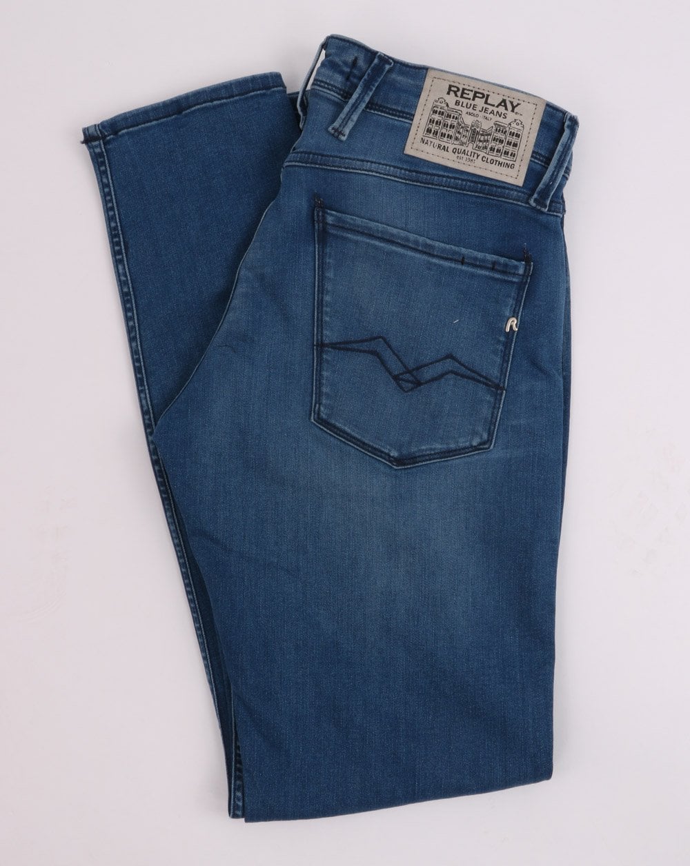 Replay Anbass Jeans Mittelblau