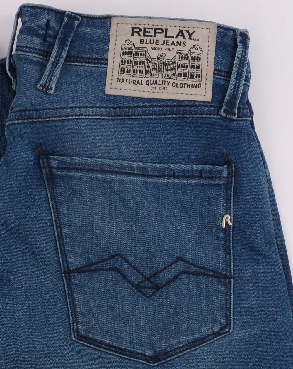 Replay Anbass Jeans Mittelblau