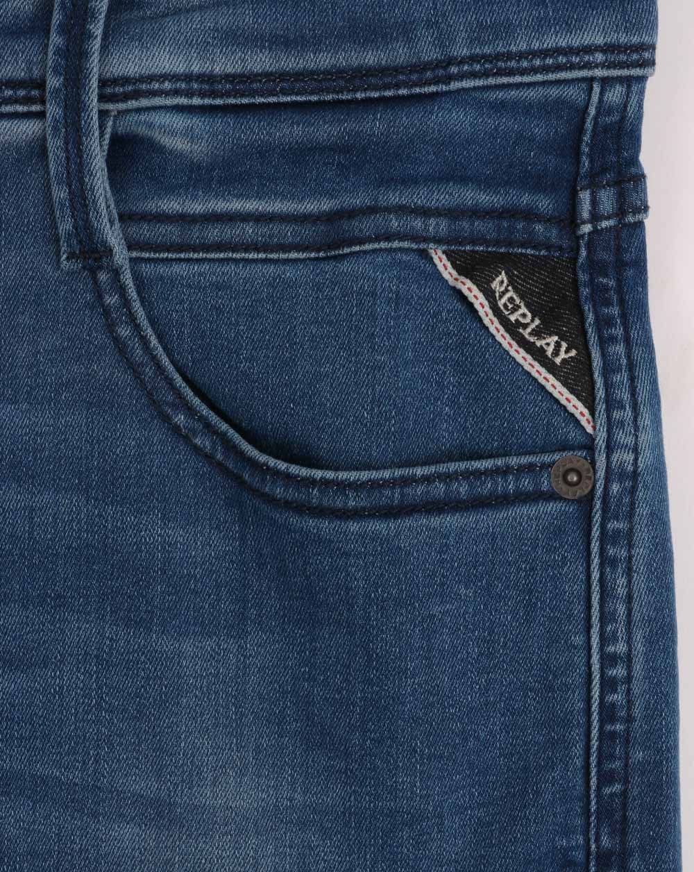 Replay Anbass Jeans Mittelblau