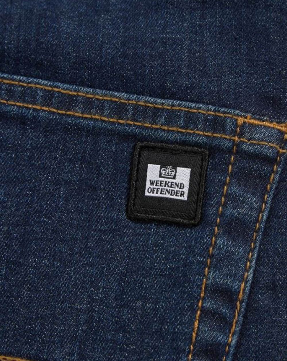 Weekend Offender – Locker geschnittene Jeans in dunklem Vintage-Look