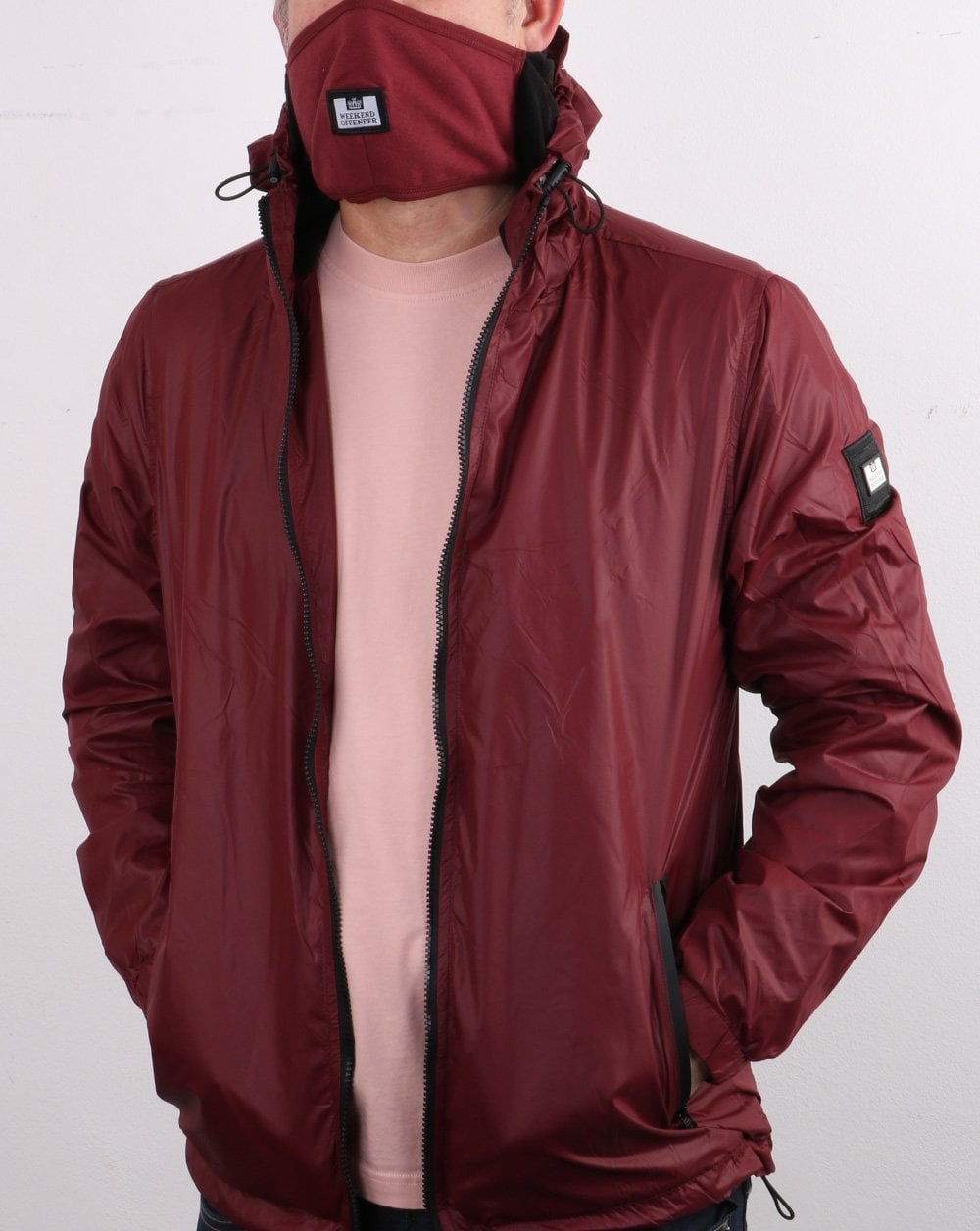 Weekend Offender Technikerjacke Burgunderrot