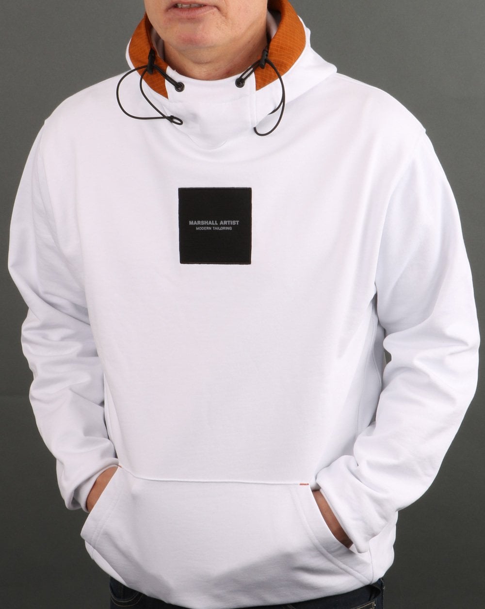 Marshall Artist Liquid Ripstop Logo Hoody White