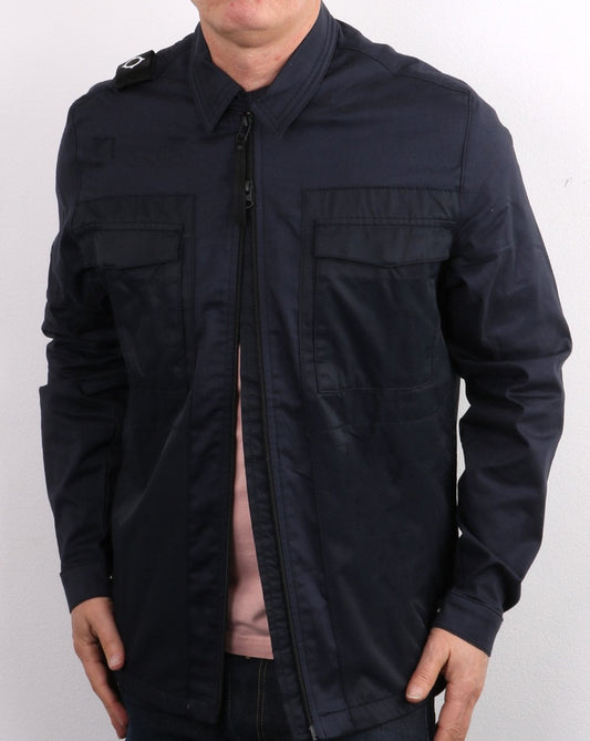 Ma.Strum Ma.strum Overshirt mit durchgehendem Reißverschluss, Marineblau