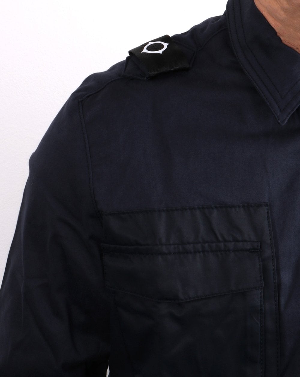 Ma.strum Overshirt mit durchgehendem Reißverschluss, Marineblau