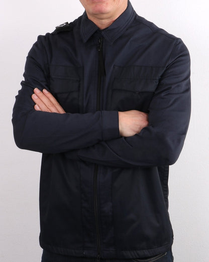 Ma.strum Overshirt mit durchgehendem Reißverschluss, Marineblau