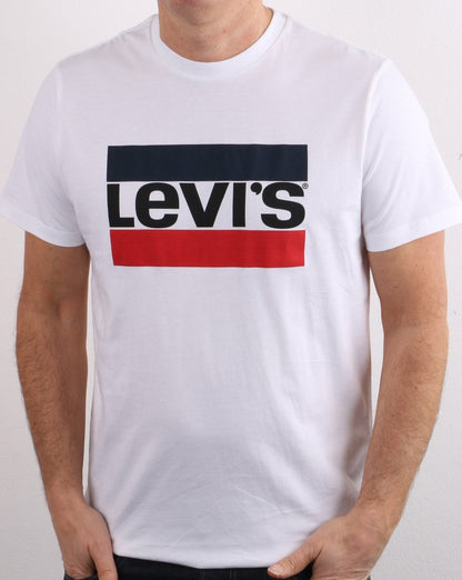 Levis Sportswear – Weißes T-Shirt mit Logo-Grafik