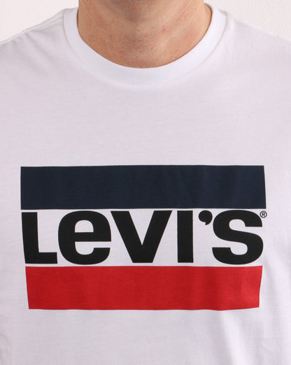 Levis Sportswear – Weißes T-Shirt mit Logo-Grafik