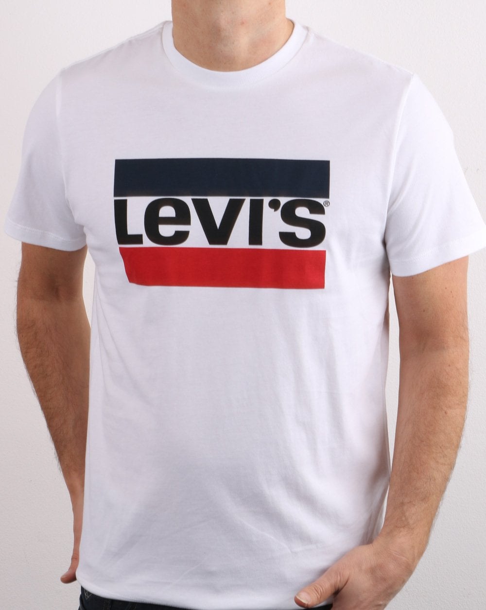 Levis Sportswear – Weißes T-Shirt mit Logo-Grafik
