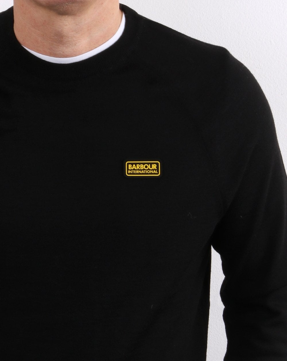 Barbour International Absorb Merino Strick Schwarz