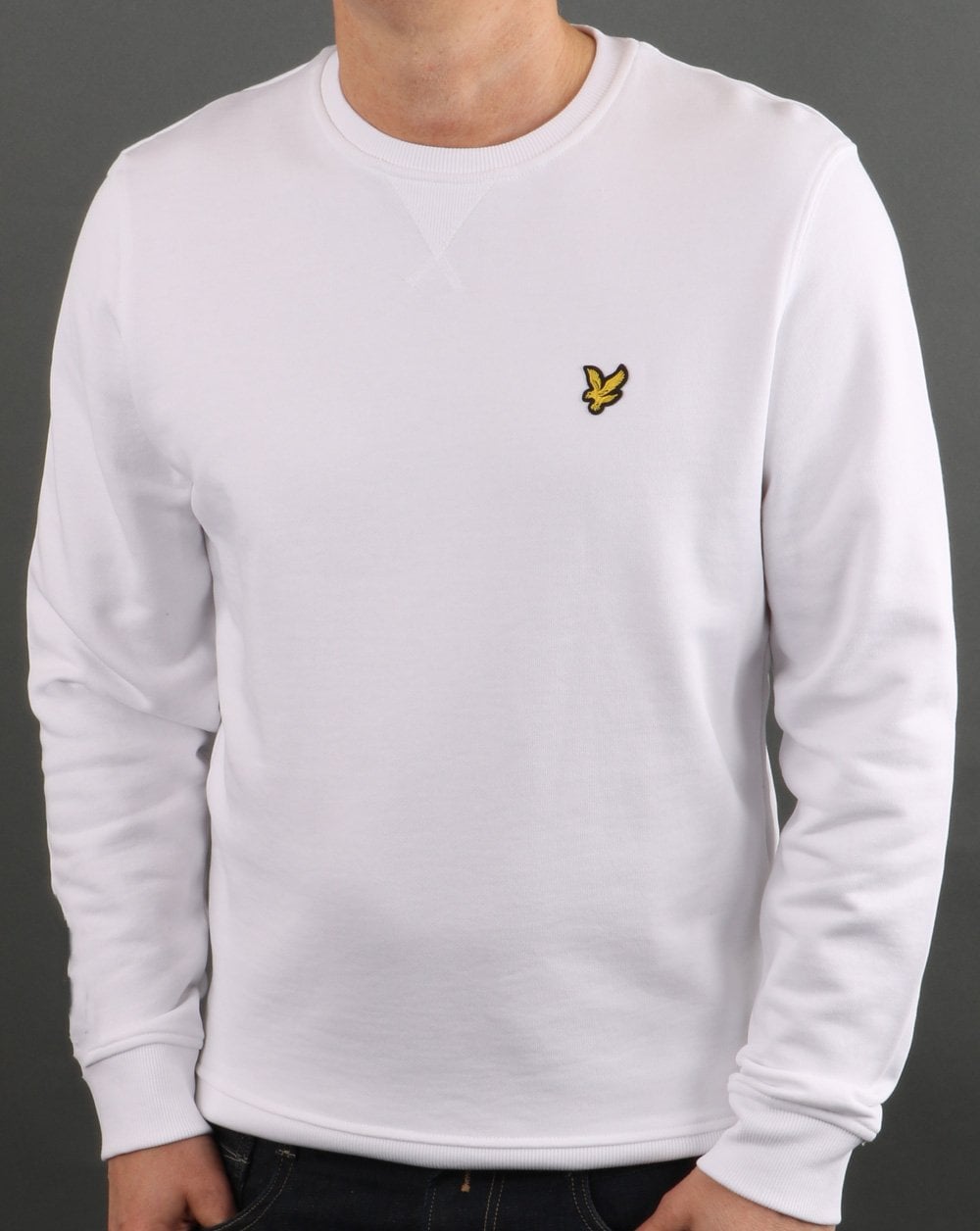 Lyle And Scott Sweatshirt mit Rundhalsausschnitt, Weiß