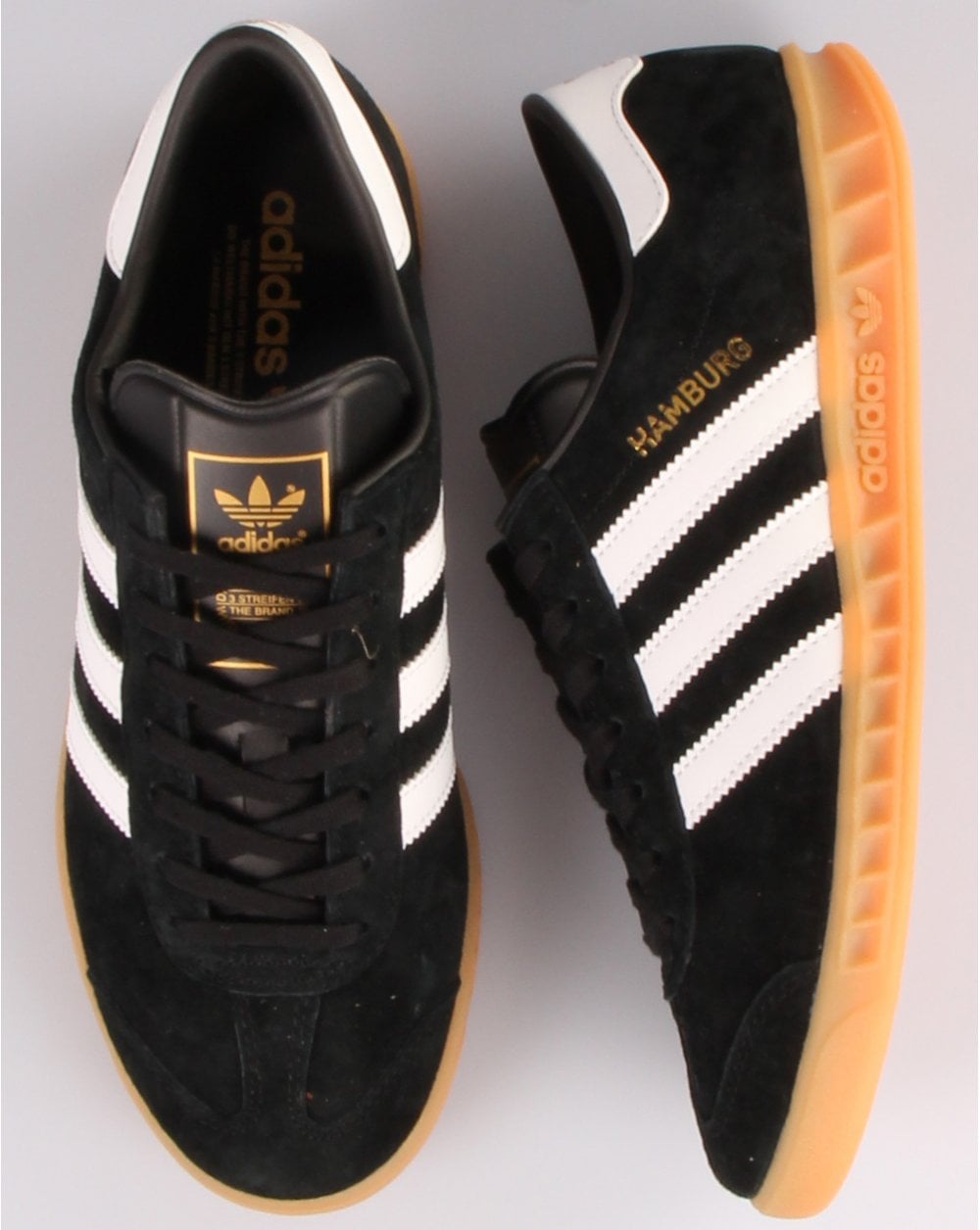 Adidas Hamburg Sneakers Schwarz/Weiß/Gummi