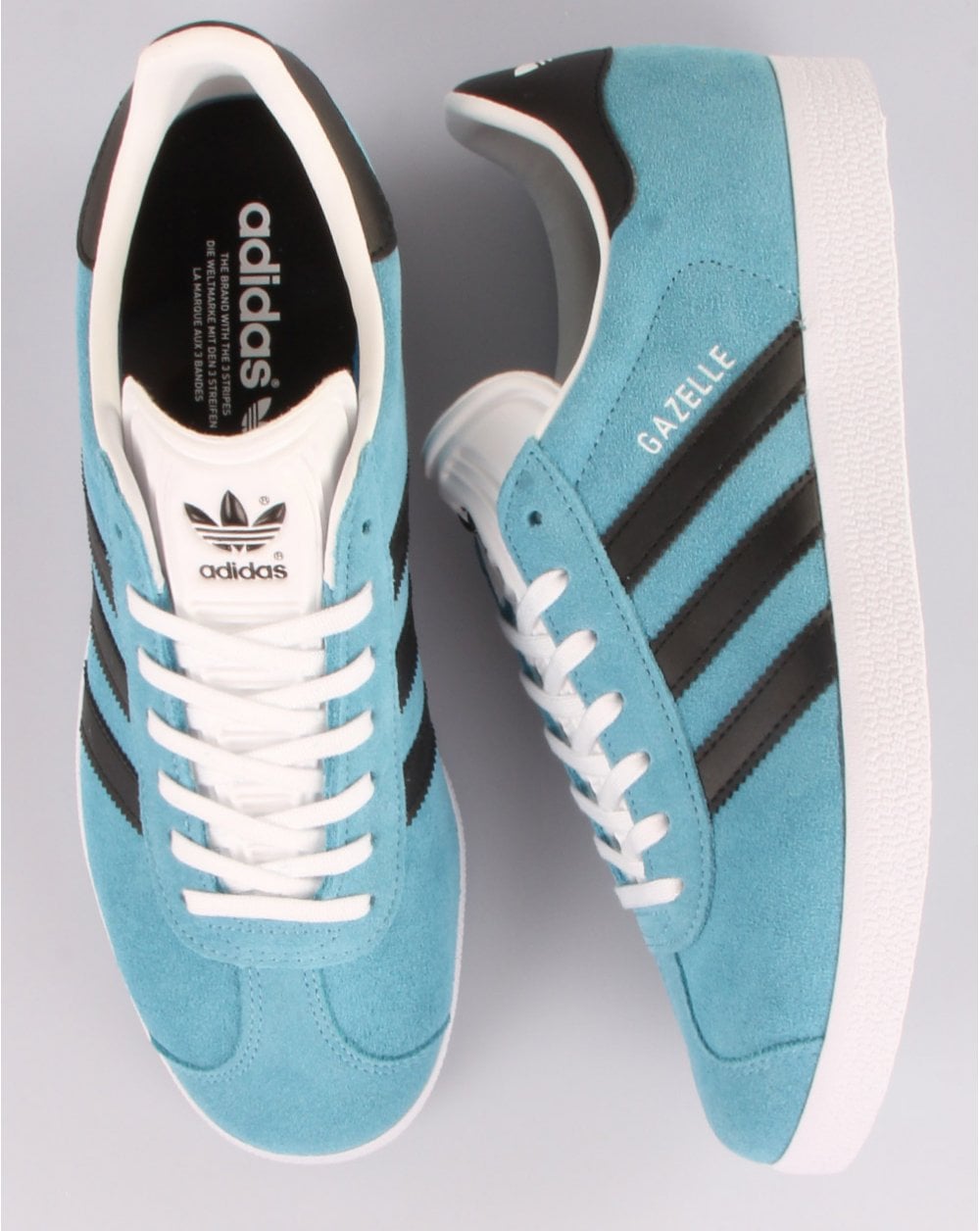 Adidas Gazelle Trainers Hazy Blue/Black