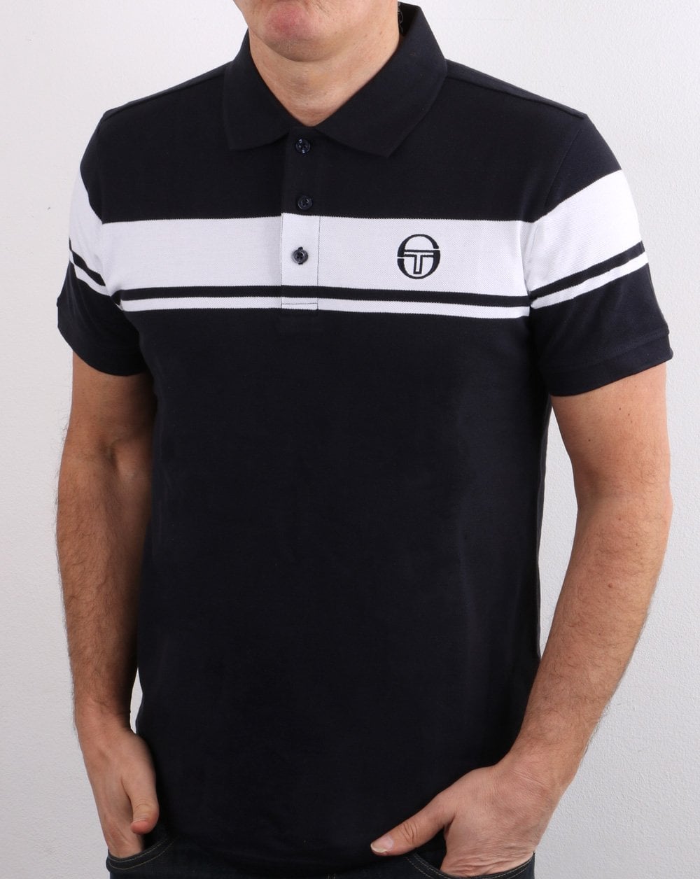 Sergio Tacchini Young Line Poloshirt Marineblau/Weiß