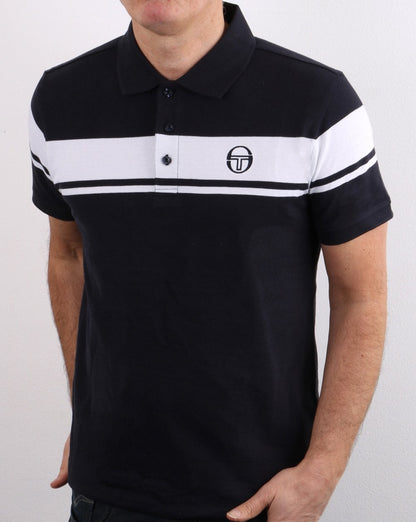 Sergio Tacchini Young Line Poloshirt Marineblau/Weiß