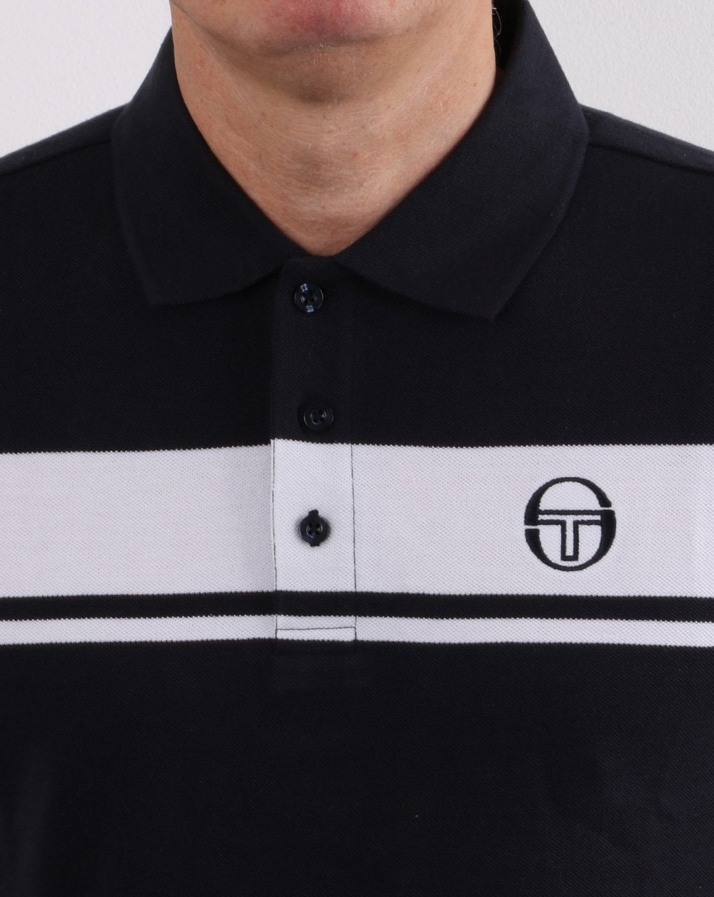 Sergio Tacchini Young Line Poloshirt Marineblau/Weiß