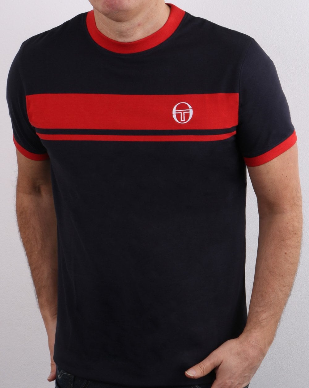 Sergio Tacchini Masters T-Shirt Marineblau/Rot