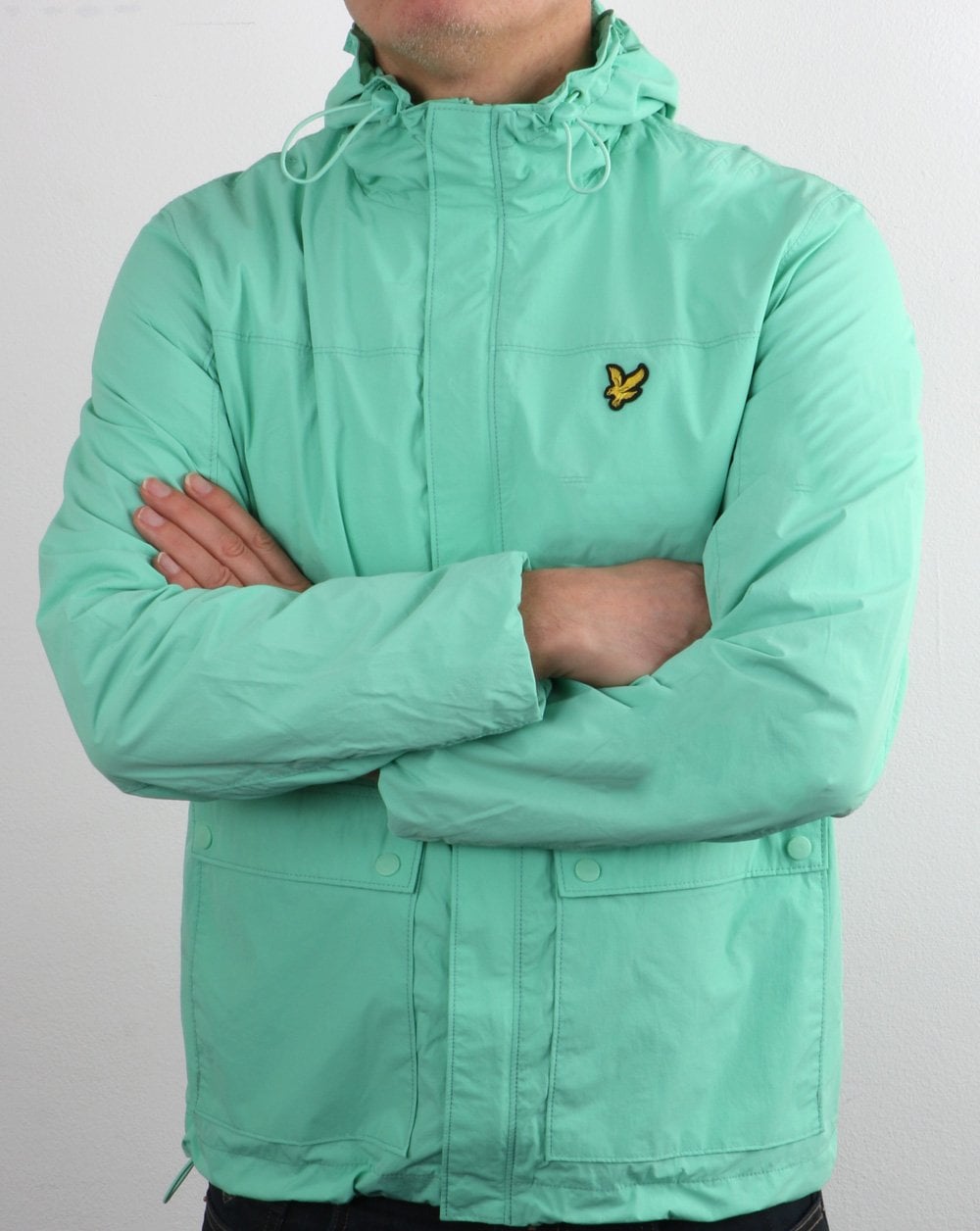 Lyle And Scott – Kapuzenjacke mit Tasche in Minze