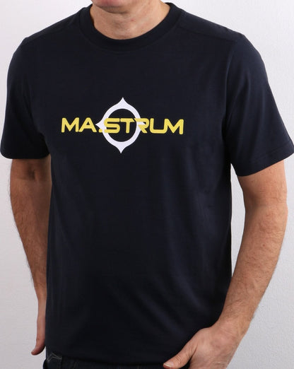 Ma.strum – T-Shirt mit Logo-Print, Tintenblau