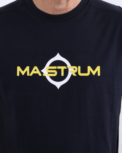 Ma.strum – T-Shirt mit Logo-Print, Tintenblau