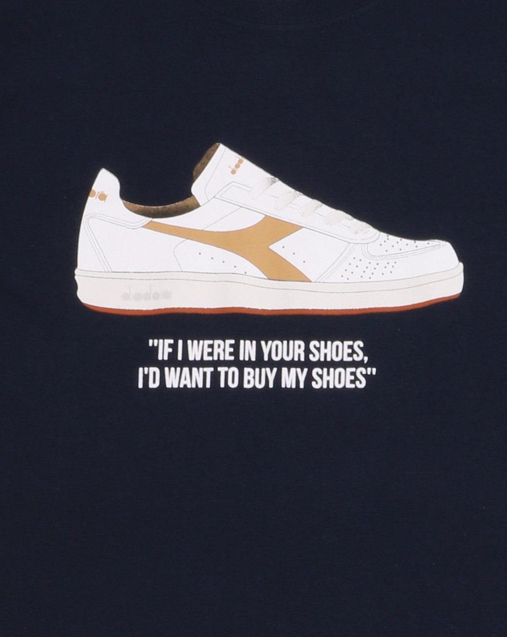 80er Casual Classics „Wenn ich in deinen Schuhen wäre“ T-Shirt Marineblau