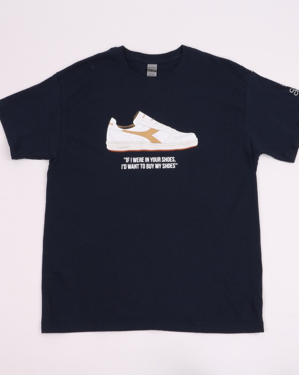 80er Casual Classics „Wenn ich in deinen Schuhen wäre“ T-Shirt Marineblau