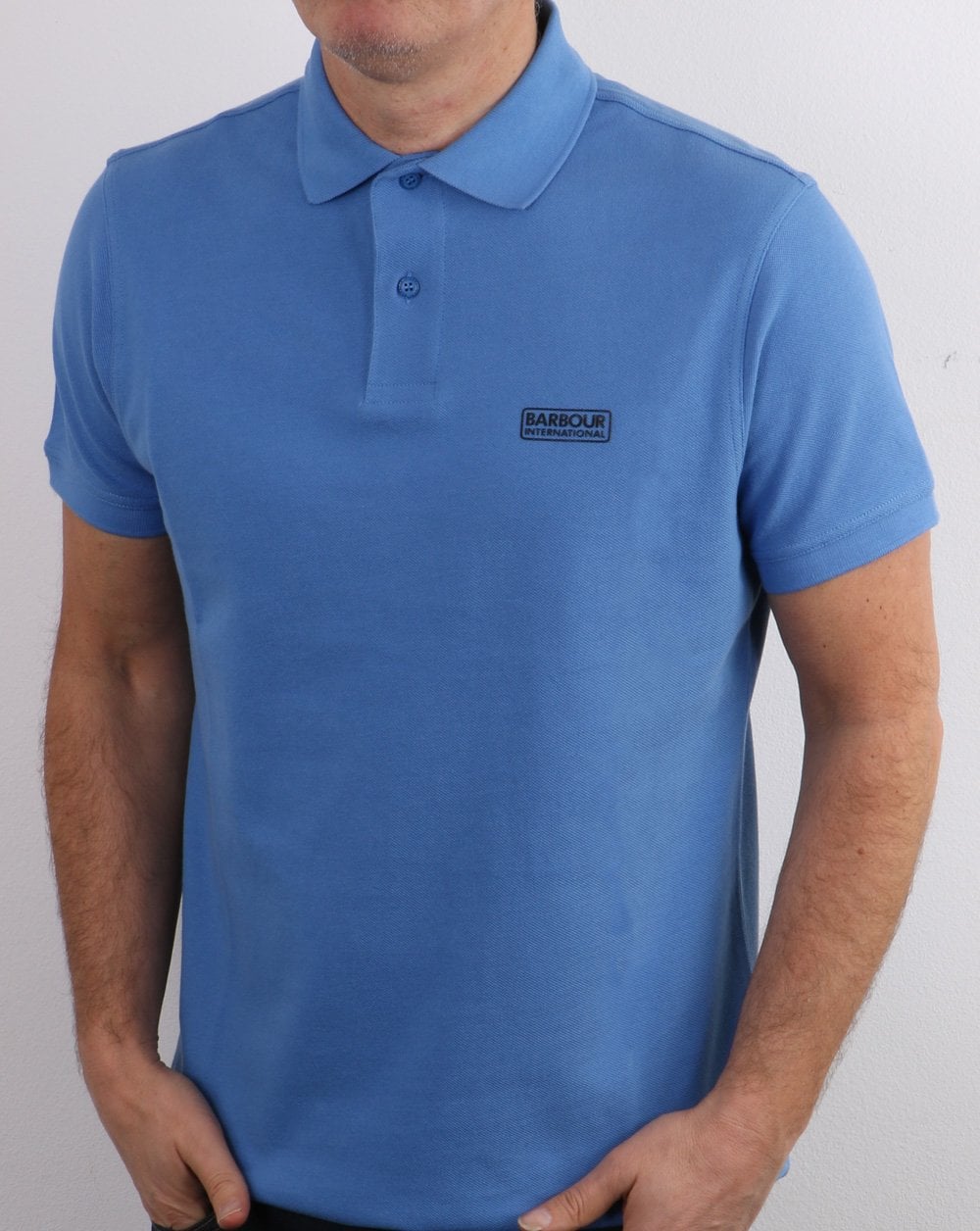 Barbour International Essential Poloshirt Reinblau