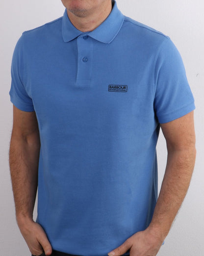 Barbour International Essential Poloshirt Reinblau