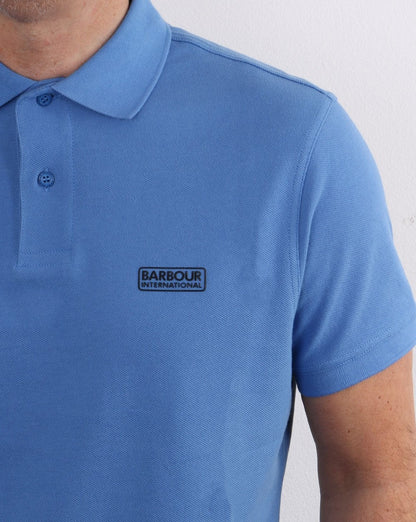 Barbour International Essential Poloshirt Reinblau