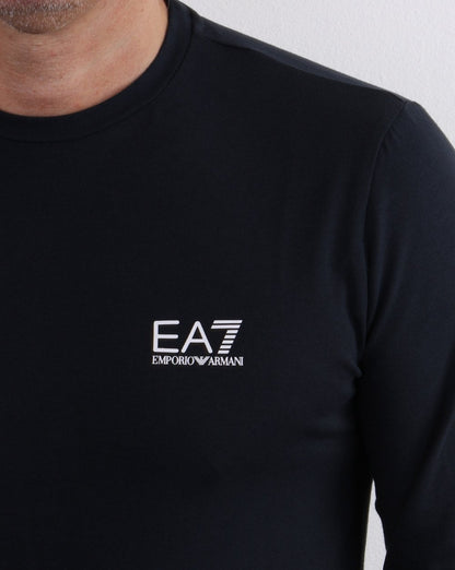 Emporio Armani EA7 Langarm-T-Shirt Marineblau