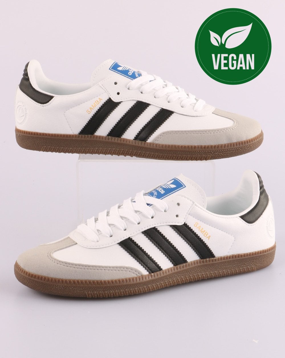 Adidas Samba Vegane Turnschuhe Weiß/Schwarz