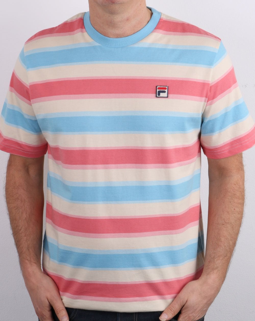 Fila – Vintage-T-Shirt mit mehreren Streifen