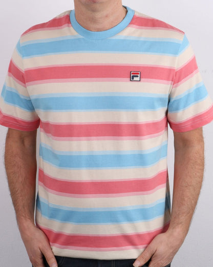 Fila – Vintage-T-Shirt mit mehreren Streifen