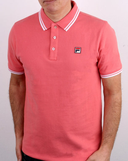 Fila Vintage Tipped Poloshirt Koralle