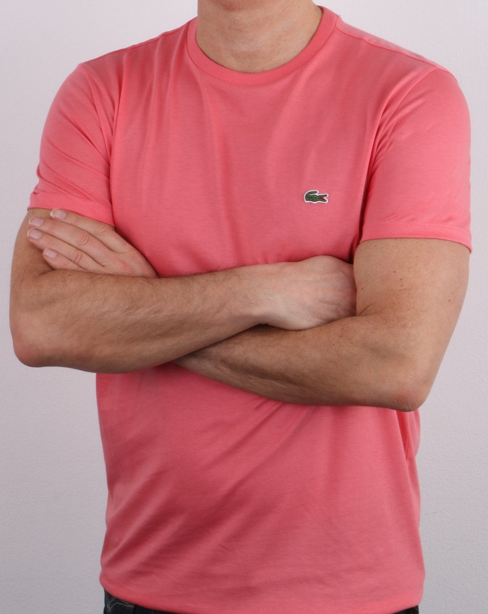 Lacoste T-Shirt mit Rundhalsausschnitt Koralle