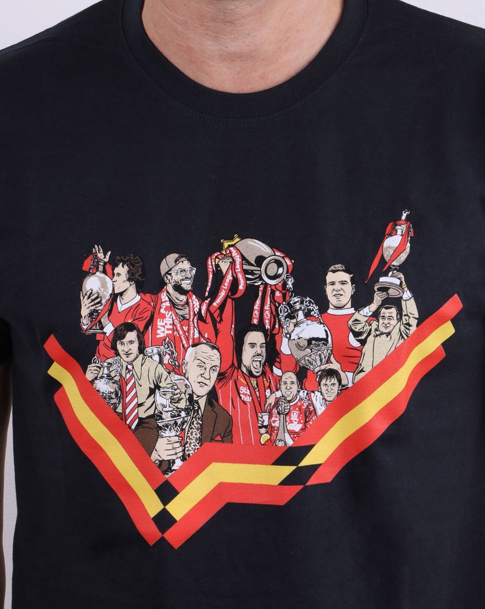 80er Casual Classics Liverpool T-Shirt Marineblau