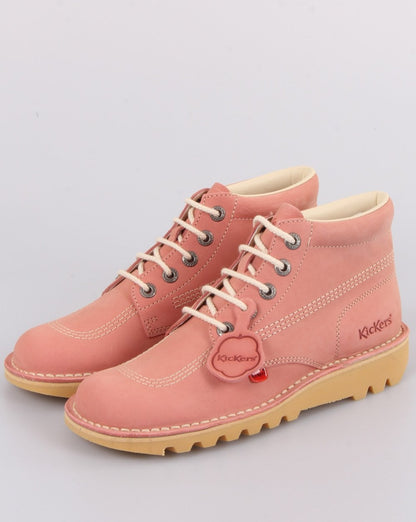 Kickers Kick Hi Nubuk-Stiefel, Rosa