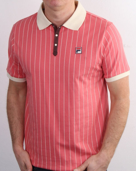 Fila Vintage Bb1 Polo Shirt Coral/Cream