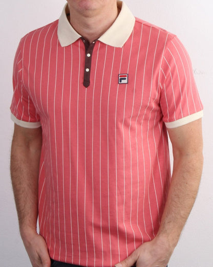Fila Vintage Bb1 Poloshirt Koralle/Creme