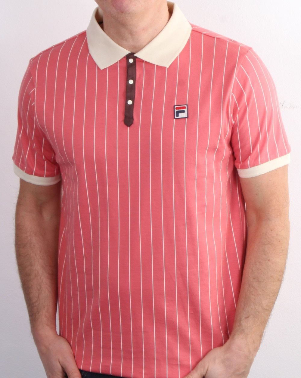 Fila Vintage Bb1 Polo Shirt Coral/Cream