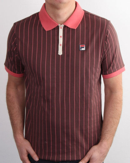 Fila Vintage Bb1 Poloshirt Braun/Koralle