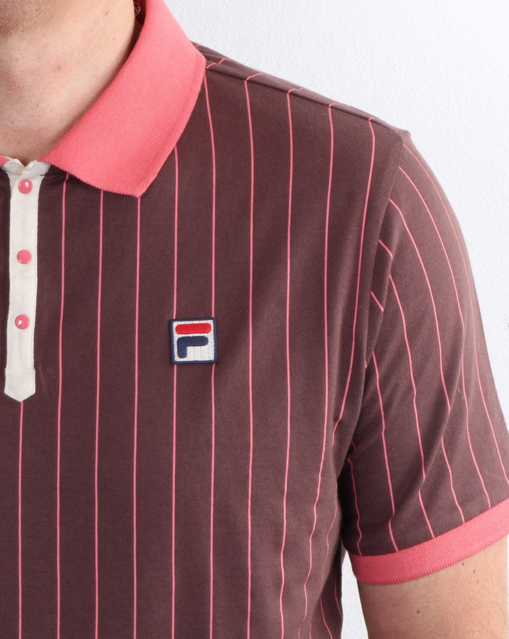 Fila Vintage Bb1 Polo Shirt Brown/Coral