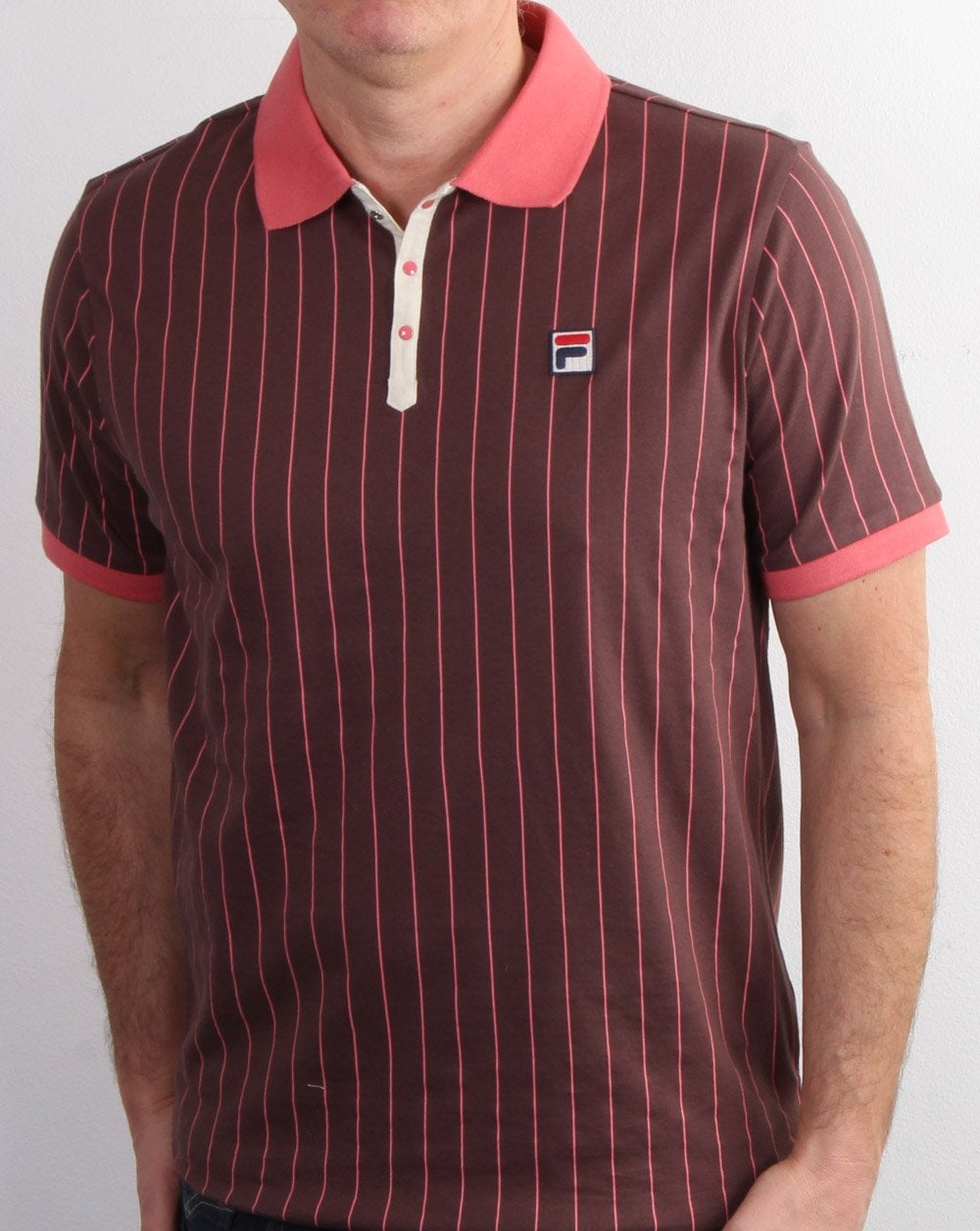 Fila Vintage Bb1 Poloshirt Braun/Koralle