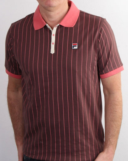 Fila Vintage Bb1 Poloshirt Braun/Koralle