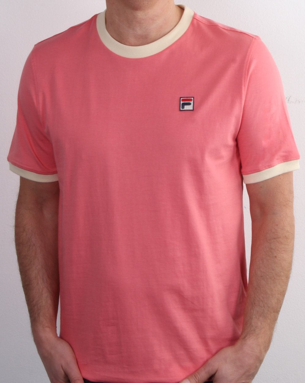 Fila Vintage Ringer T Shirt Coral
